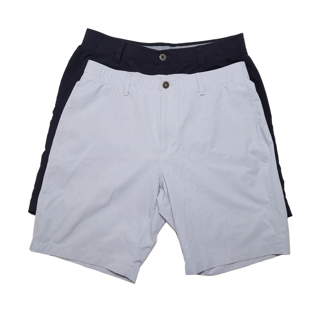 Lot of 2 UNDER ARMOUR Shorts Fits Like 34 Gray Black Performance Golf 10in